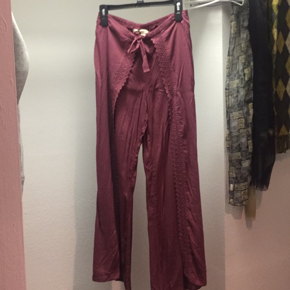 Flowy maroon pants
